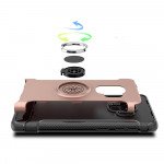 Wholesale Galaxy S9+ (Plus) 360 Rotating Ring Stand Hybrid Case with Metal Plate (Rose Gold)